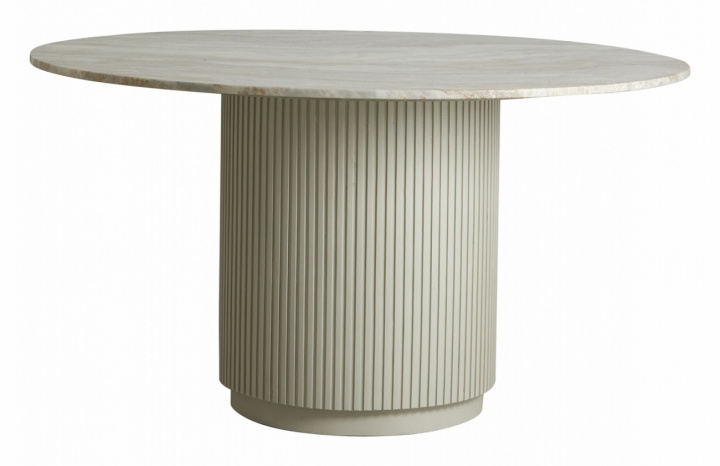 Eettafel \'Erie\' Rond 140cm - Wit Marmer in de groep Meubels / Tafels / Ronde eettafels bij Reforma (6924)