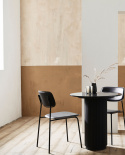 Cafétafel \'Erie\' - Zwart/Marmel