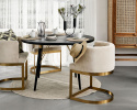 Eettafel \'Black Wood\' Rond 120cm - Zwart