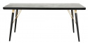 Eettafel \'Black Wood\' 180x90cm - Zwart