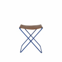 Vouwkruk \'Nola\' - Leer/blauw