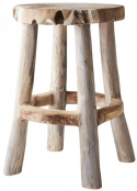 Ronde kruk \'Arvid\' 38cm - Natuurlijk