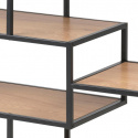 Boekenkast \'Seaford\' 114x78cm - Natuurlijk/Zwart