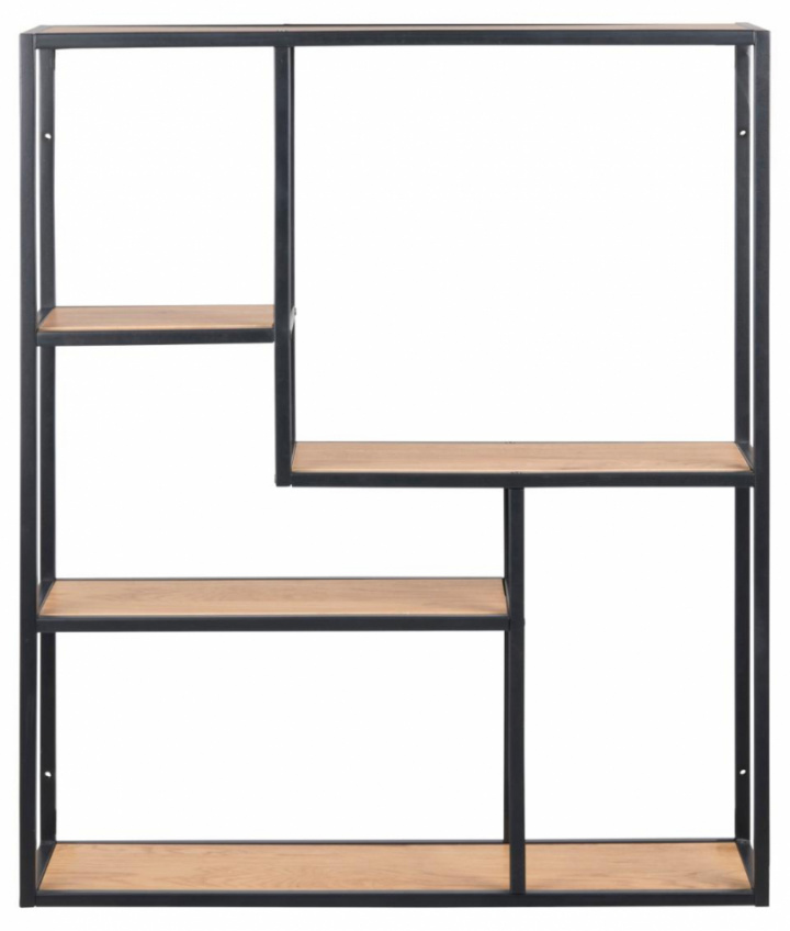 Wandplank \'Hydra\' 75cm - Zwart/Natuurlijk in de groep Meubels / Planken & opslag / Wandplanken bij Reforma (74953)