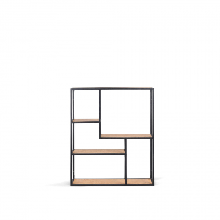 Wandplank \'Hydra\' 75cm - Zwart/Natuurlijk in de groep Meubels / Planken & opslag / Wandplanken bij Reforma (74953)