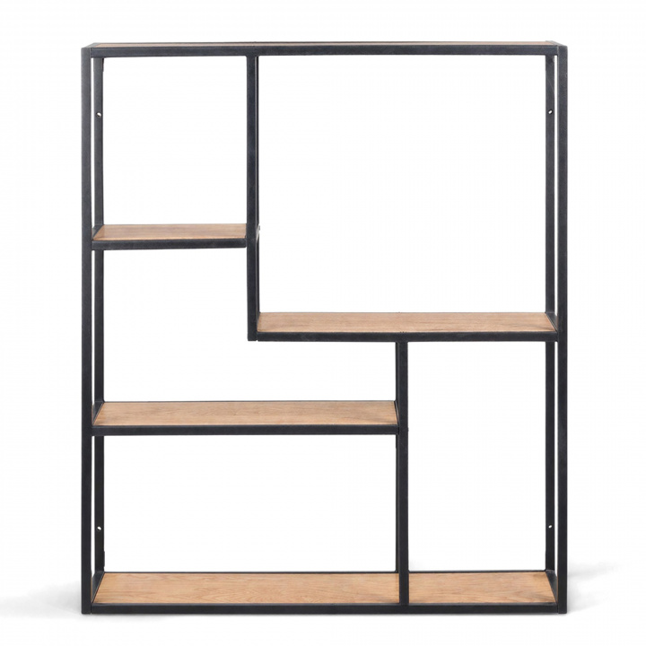 Wandplank \'Hydra\' 75cm - Zwart/Natuurlijk in de groep Meubels / Planken & opslag / Wandplanken bij Reforma (74953)