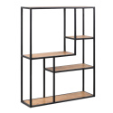 Wandplank \'Hydra\' 75cm  - Zwart/Natuurlijk