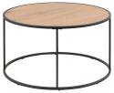 Salontafel \'Hydra\' 80cm - Natuurlijk/Zwart