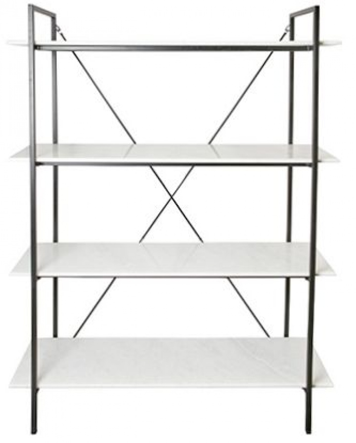 Plank \'Milan\' - Zwart/Wit in de groep Meubels / Planken & opslag / Boekenkasten bij Reforma (797-371-00)