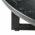 Salontafel \'Milan L\' rond 70cm - Zwart/marmer