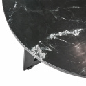 Salontafel \'Milan L\' rond 70cm - Zwart/marmer