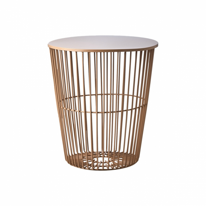 Salontafel/mand \'Marstrand\' rond 40cm - Perzik in de groep Meubels / Tafels / Salontafels bij Reforma (797-751-02)