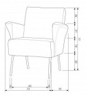 Fauteuil \'Muse\' - Grijs/ Bruin