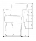Fauteuil \'Muse\' - Taupe