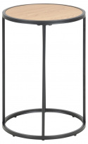 Bijzettafel \'Hydra\' 40cm - Natuurlijk/Zwart