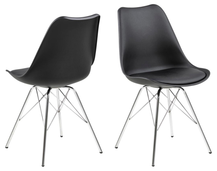 Stoel \'Eris\' - Zwart/Zilver in de groep Meubels / Zitmeubels / Stoelen bij Reforma (80738)