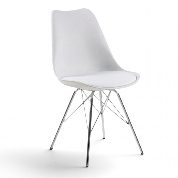 Stoel \'Eris\' - Wit/Zilver in de groep Meubels / Zitmeubels / Stoelen bij Reforma (80739)