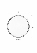 Spiegel \'Bandit\' Rond 60cm - Koper