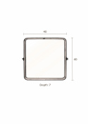 Spiegel \'Poke\' 40x40cm - Zwart