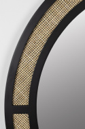 Spiegel \'Aida\' Rond - Natuur/Zwart