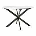 Eettafel \'Milan\' rond 120cm - Wit/zwart