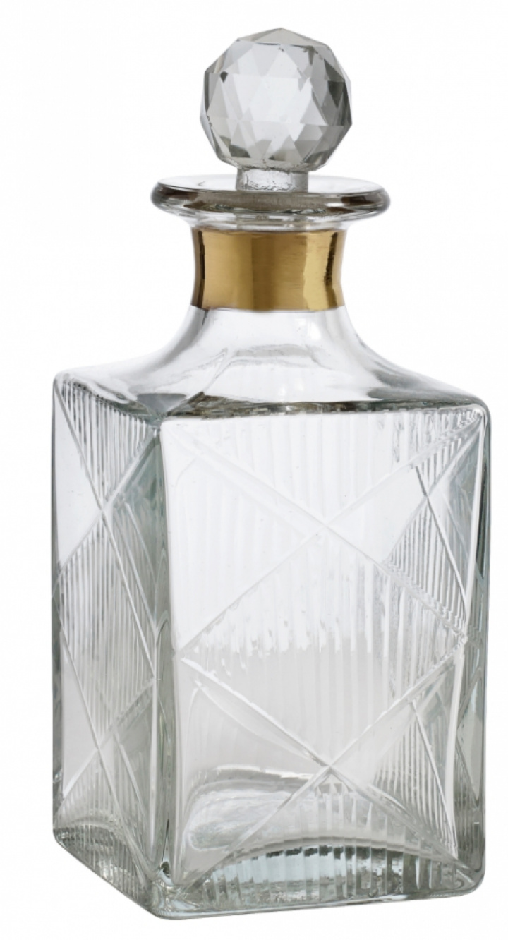 Glazen karaf \'Diamond\' - Goud/Diamant in de groep Inrichting / Tafelen & Serveren bij Reforma (8194)