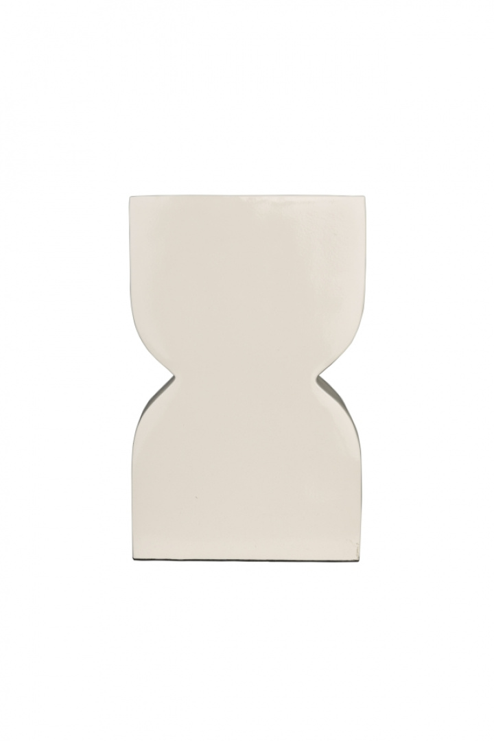 Vaasje Cones L \'Glanzend Beige\' - Beige in de groep Inrichting / Decoratie / Vazen bij Reforma (8200075)
