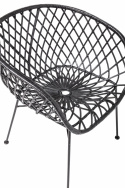Loungestoel \'Kama\' - Zwart/Rotan