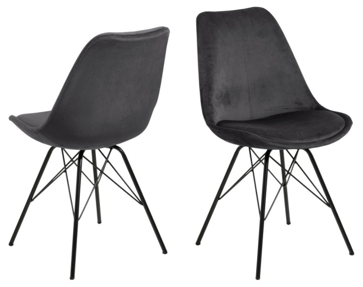 Stoel \'Eris\' - Grijs/Zwart in de groep Meubels / Zitmeubels / Stoelen bij Reforma (82041)