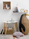 Mand met deksel \'Pingvin\' - Zwart/Natuur