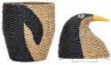 Mand met deksel \'Pingvin\' - Zwart/Natuur