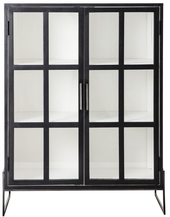 Vitrinekast \'Opal\' - Zwart in de groep Meubels / Planken & opslag / Kasten en dressoirs bij Reforma (82047017)