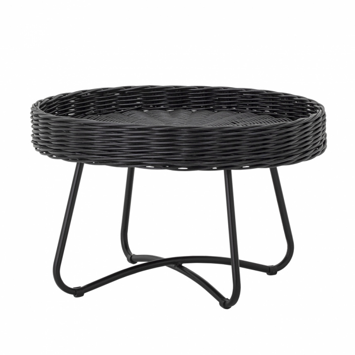 Salontafel \'Hattie\' 60cm Rond - Zwart/Riet in de groep Meubels / Tafels / Salontafels bij Reforma (82047292)