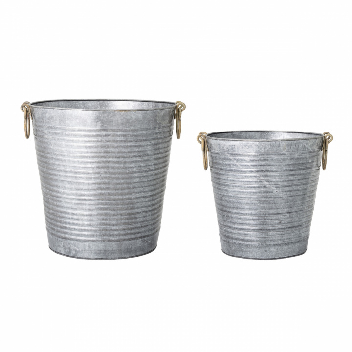 2-pack Potten \'Evar\' - Metaal/Messing in de groep Inrichting / Decoratie / Potten bij Reforma (82047743)