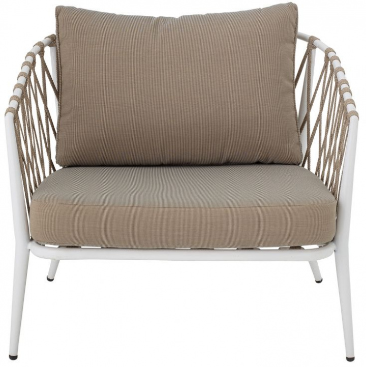 Fauteuil \'Cia\' - Wit/Bruin in de groep Meubels / Tuinmeubelen / Tuinstoelen bij Reforma (82050300)