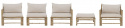 Modulaire Poef \'Korfu\' - Bamboe