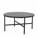 Salontafel \'Estelle\' 76cm Rond - Grijs/Marmers