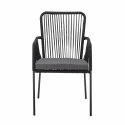 Tuinstoel \'Santino\' - Zwart/Metaal