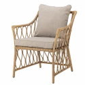 \'Belluce\' loungestoel – naturel/rotan