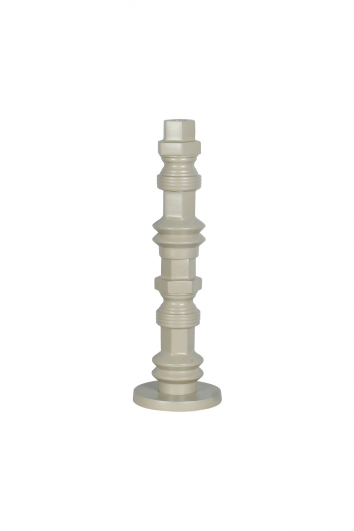 Kaarsenhouder \'Totem\' - Beige in de groep Inrichting / Decoratie / Kaarsenhouders & Lantaarns bij Reforma (8300038)