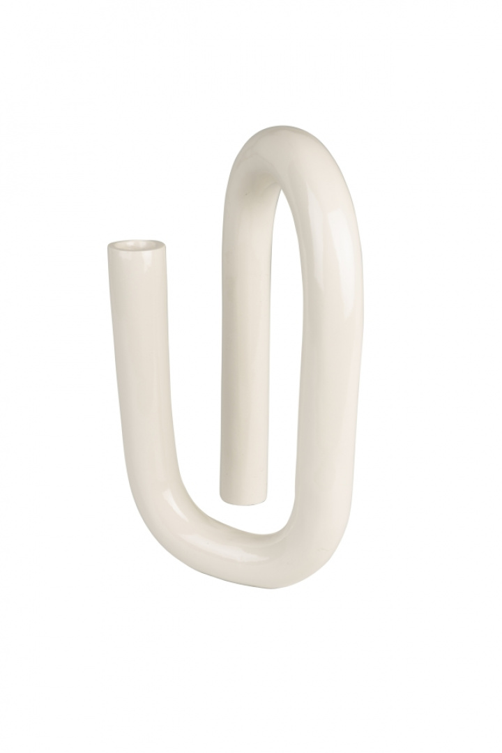 Kaarsenhouder \'Tubo\' - Beige L in de groep Inrichting / Decoratie / Kaarsenhouders & Lantaarns bij Reforma (8300065)