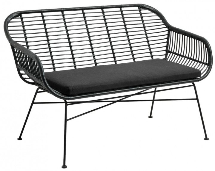 Tuinbank \'Evan\' - Zwart in de groep Meubels / Tuinmeubelen / Buitenbanken bij Reforma (8597)