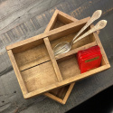 Vintage Houten doos \'3 Trays\' - Hout