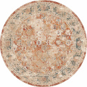Ronde tapijt \'Douz\' 120cm - Rood/Multi