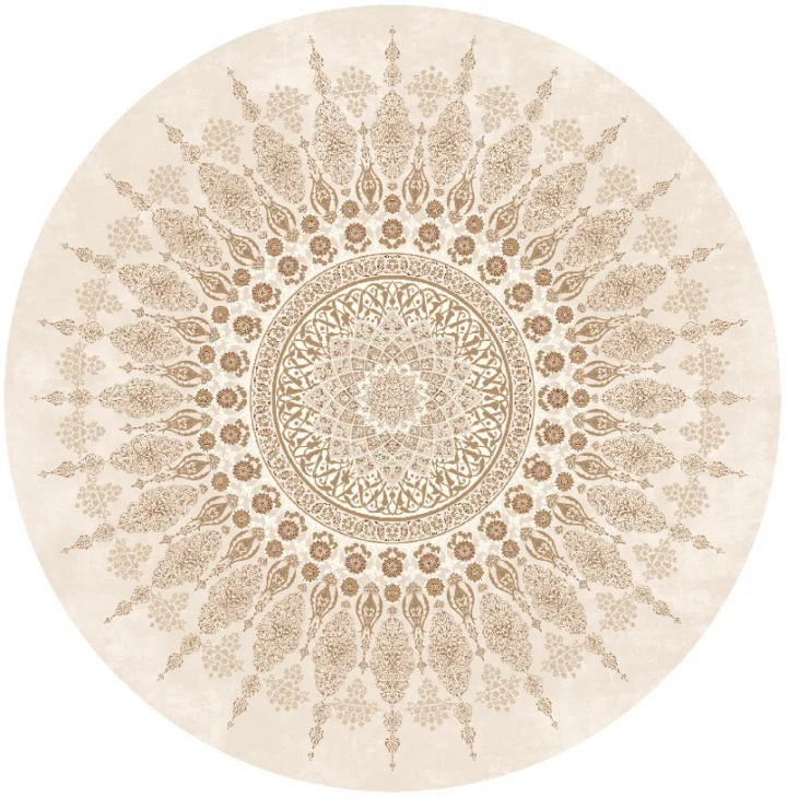 Ronde Tapijt \'Sandrigo\' 180cm - Beige in de groep Inrichting / Vloerkleden / Geweven Vloerkleden bij Reforma (8683151102001)
