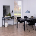 Bijzettafel \'Hydra\' 120cm - Zwart/Grijs
