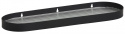 Plank met glas \'SOTRA\' S - Zwart