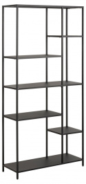 Boekenkast \'Newcastle\' 165cm - Zwart
