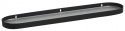 Plank met glas \'SOTRA\' L - Zwart 