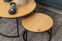 Salontafel \'Spiro\' 80cm - Natuur/Zwart